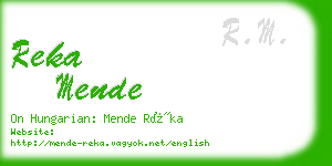 reka mende business card